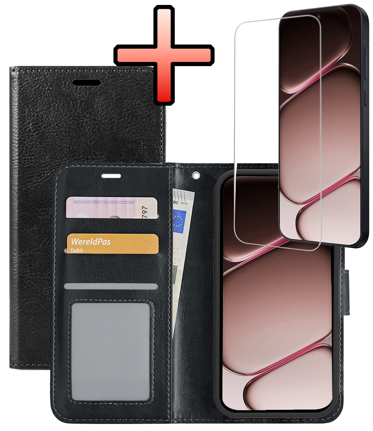 NoXx NoXx OnePlus Nord CE6 Hoesje Bookcase Met Screenprotector - Zwart