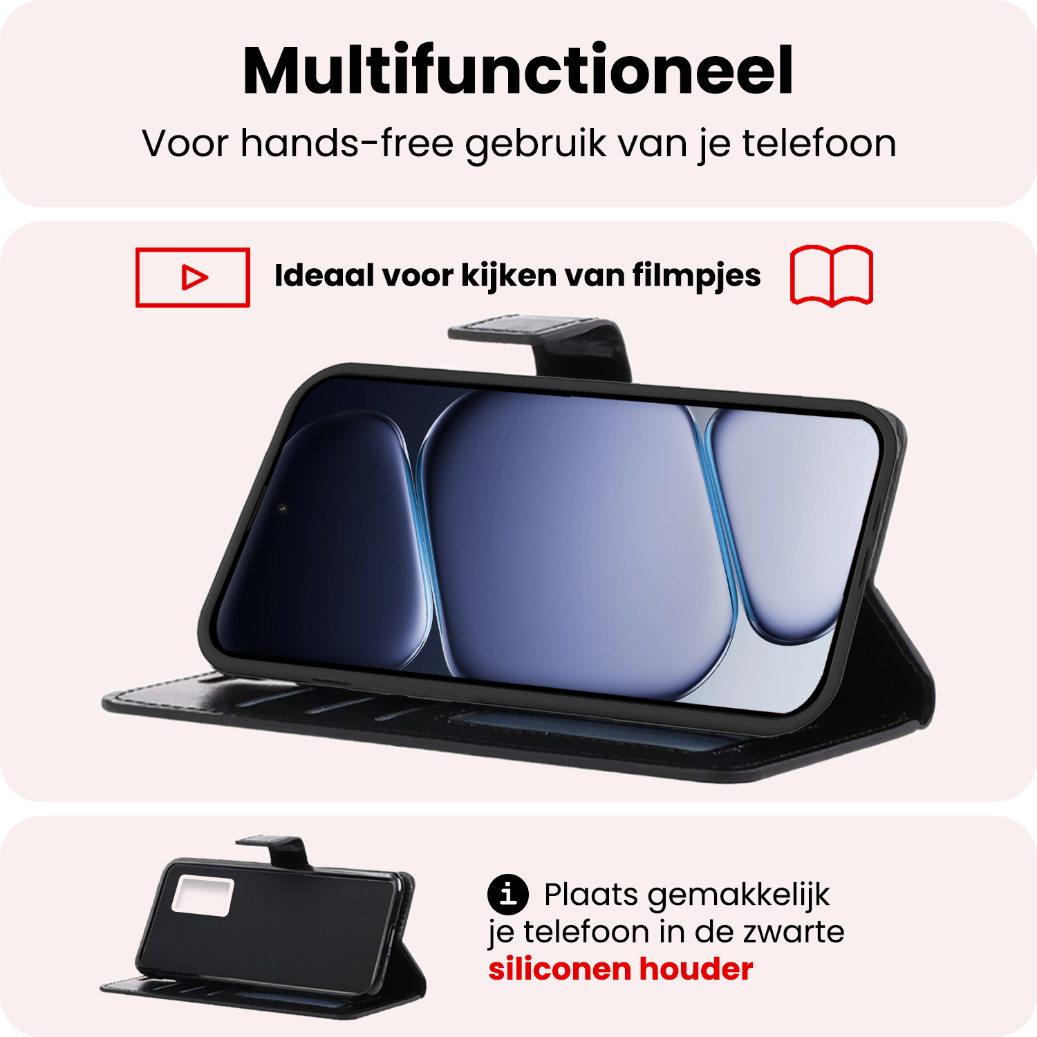 NoXx NoXx OnePlus Nord CE6 Hoesje Bookcase Met Screenprotector - Zwart