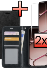 NoXx NoXx OnePlus Nord CE6 Hoesje Bookcase Met 2x Screenprotector - Zwart