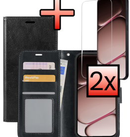 NoXx NoXx OnePlus Nord CE6 Hoesje Bookcase Met 2x Screenprotector - Zwart
