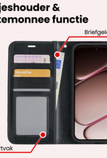 NoXx NoXx OnePlus Nord CE6 Hoesje Bookcase Met 2x Screenprotector - Zwart
