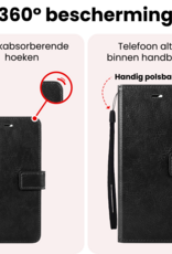 NoXx NoXx OnePlus Nord CE6 Hoesje Bookcase Met 2x Screenprotector - Zwart