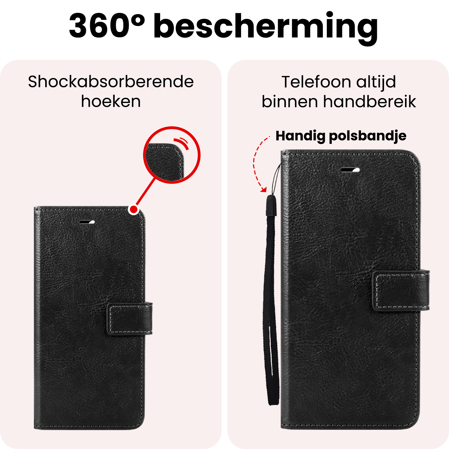 NoXx NoXx OnePlus Nord CE6 Hoesje Bookcase Met 2x Screenprotector - Zwart