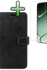 BASEY. BASEY. OnePlus Nord CE6 Hoesje Bookcase Met Screenprotector - Zwart