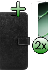 BASEY. BASEY. OnePlus Nord CE6 Hoesje Bookcase Met 2x Screenprotector - Zwart