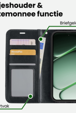BASEY. BASEY. OnePlus Nord CE6 Hoesje Bookcase Met 2x Screenprotector - Zwart