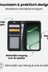BASEY. BASEY. OnePlus Nord CE6 Hoesje Bookcase Met 2x Screenprotector - Zwart