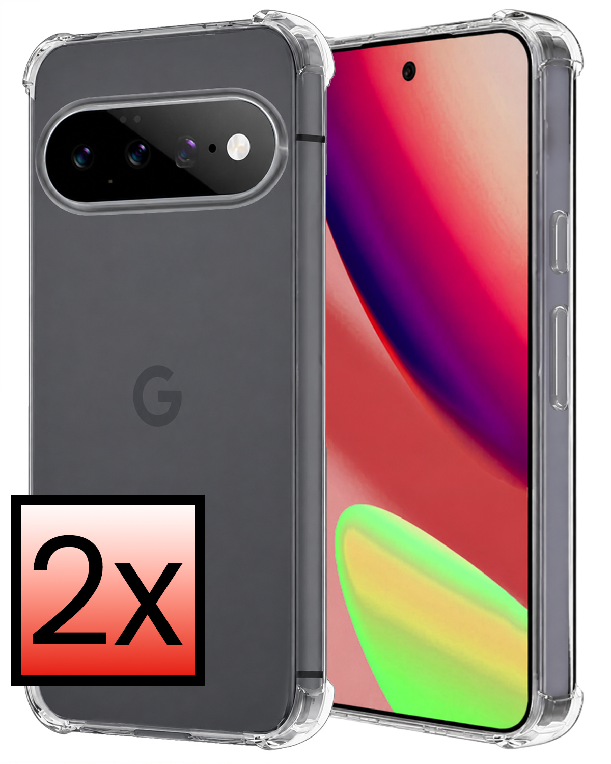 NoXx NoXx Google Pixel 11 Pro XL Hoesje Shockproof - Transparant - 2 PACK