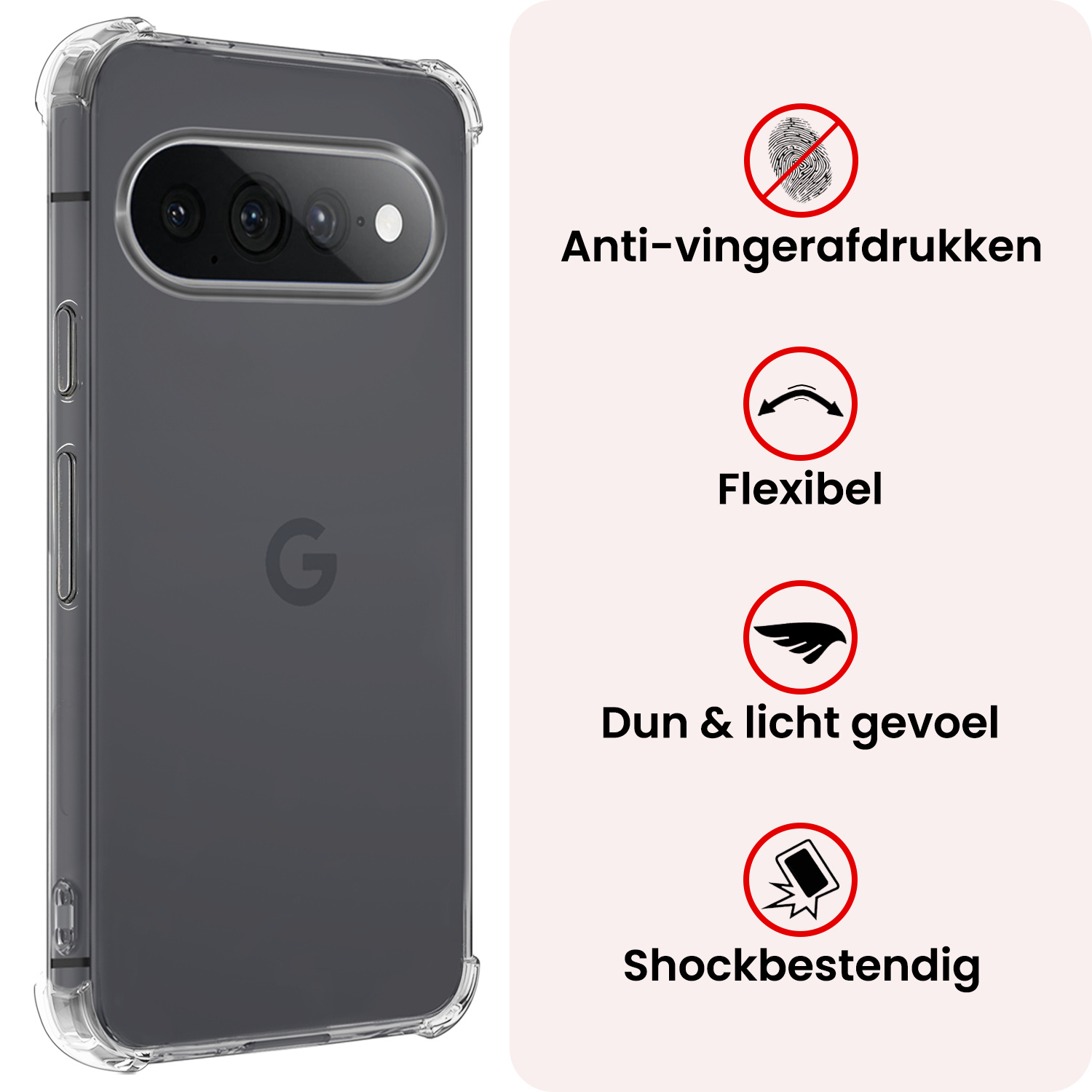 NoXx NoXx Google Pixel 11 Pro XL Hoesje Shockproof - Transparant - 2 PACK