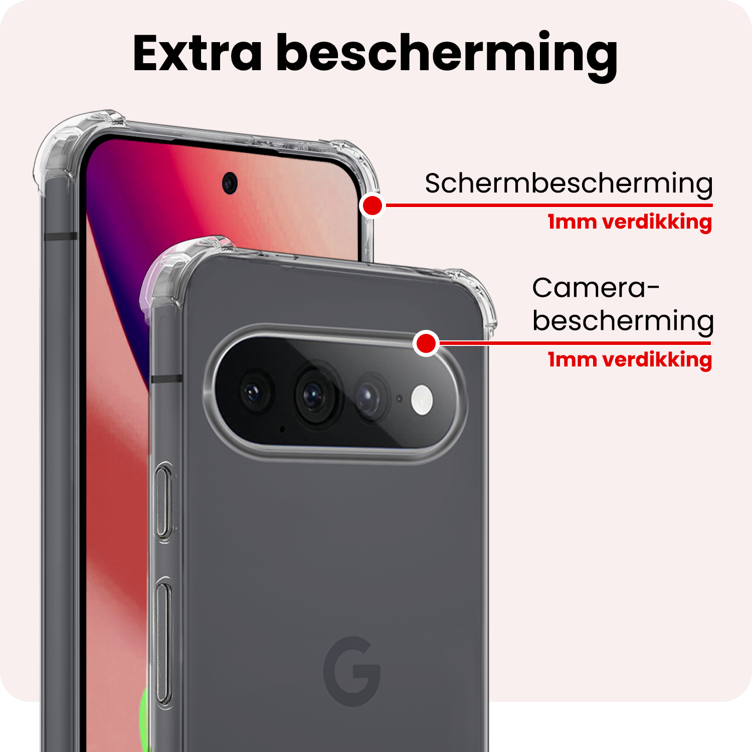 NoXx NoXx Google Pixel 11 Pro XL Hoesje Shockproof Met Screenprotector