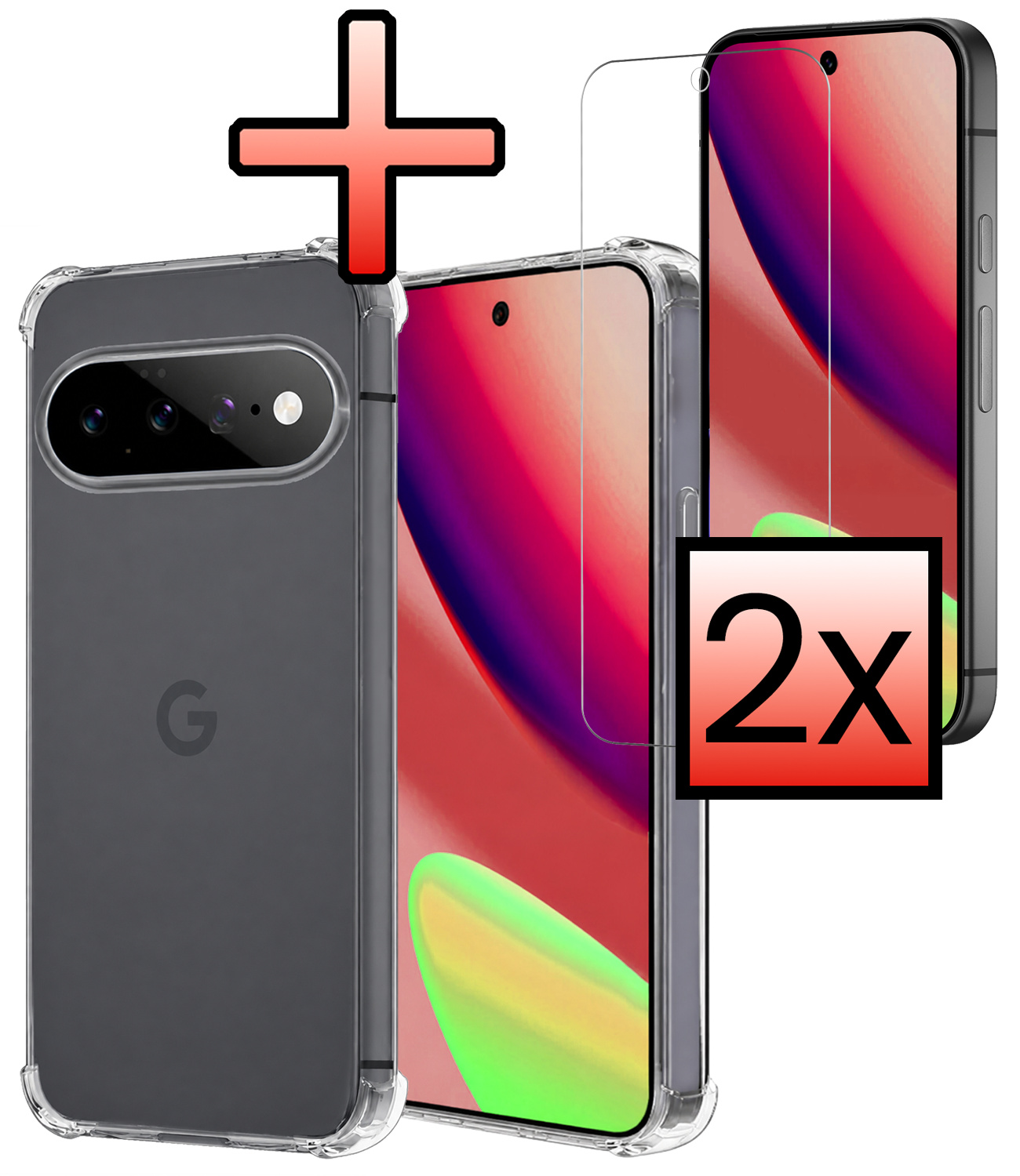 NoXx NoXx Google Pixel 11 Pro XL Hoesje Shockproof Met 2x Screenprotector