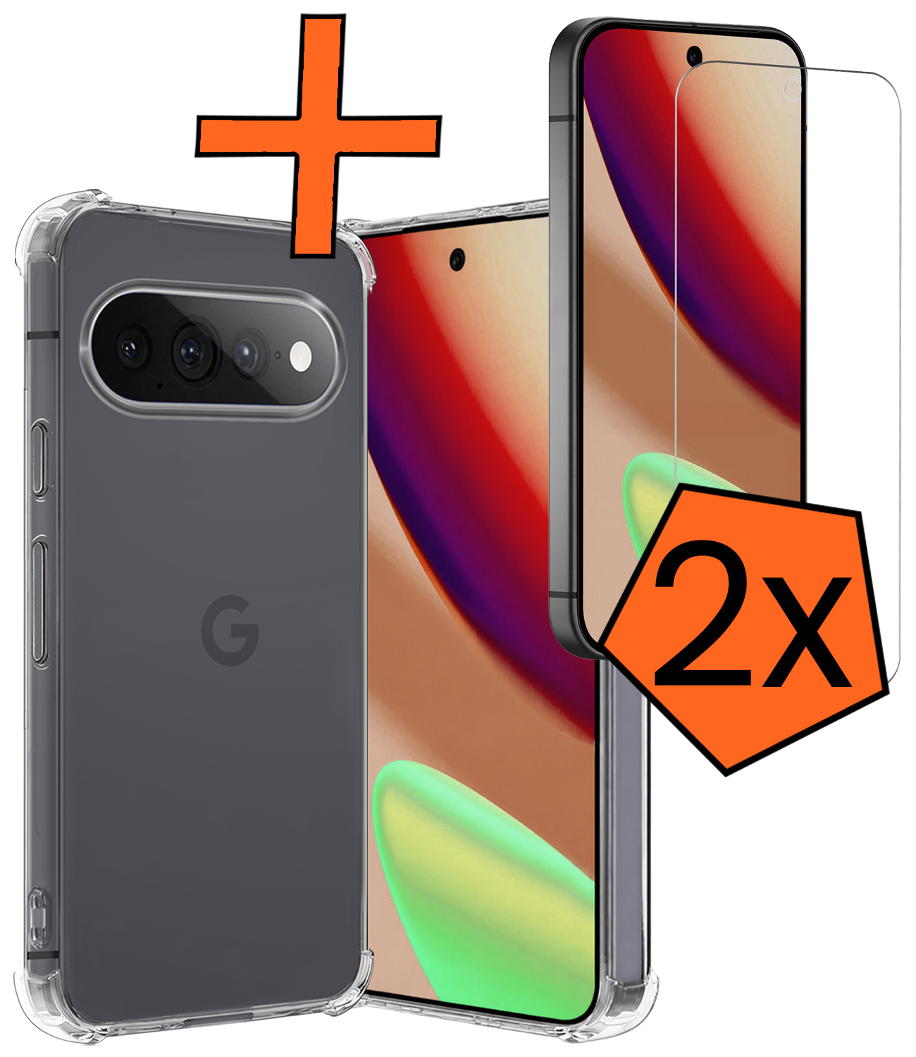 Nomfy Nomfy Google Pixel 11 Pro XL Hoesje Shockproof Met 2x Screenprotector