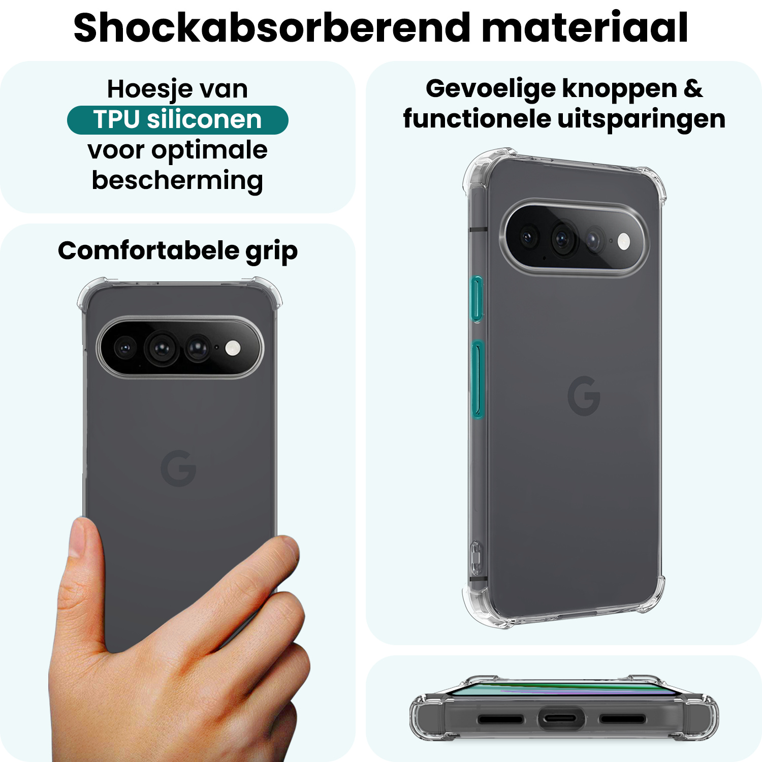 Forterra Forterra Google Pixel 11 Pro XL Hoesje Shockproof - Transparant