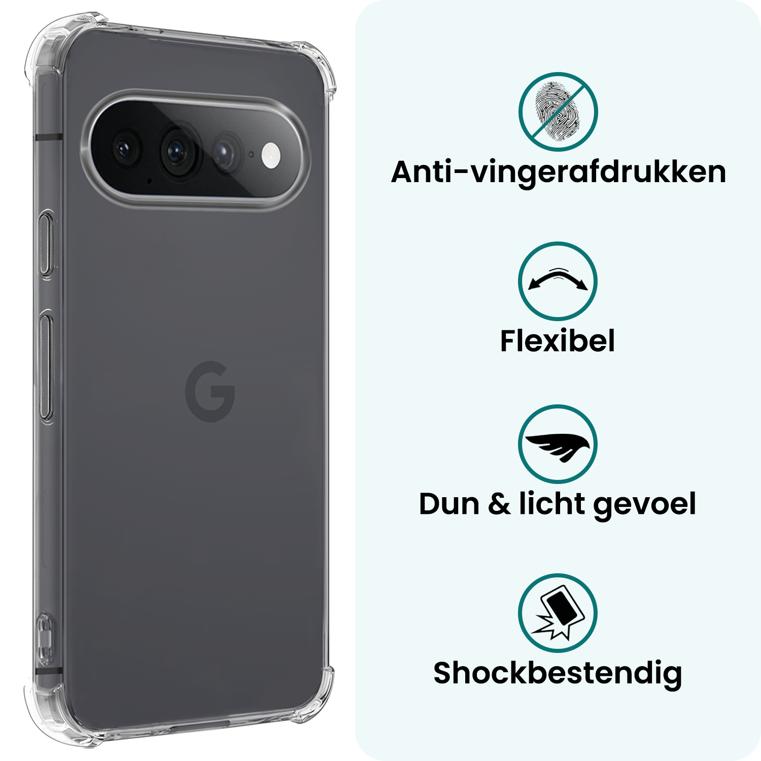 Forterra Forterra Google Pixel 11 Pro XL Hoesje Shockproof - Transparant - 2 PACK