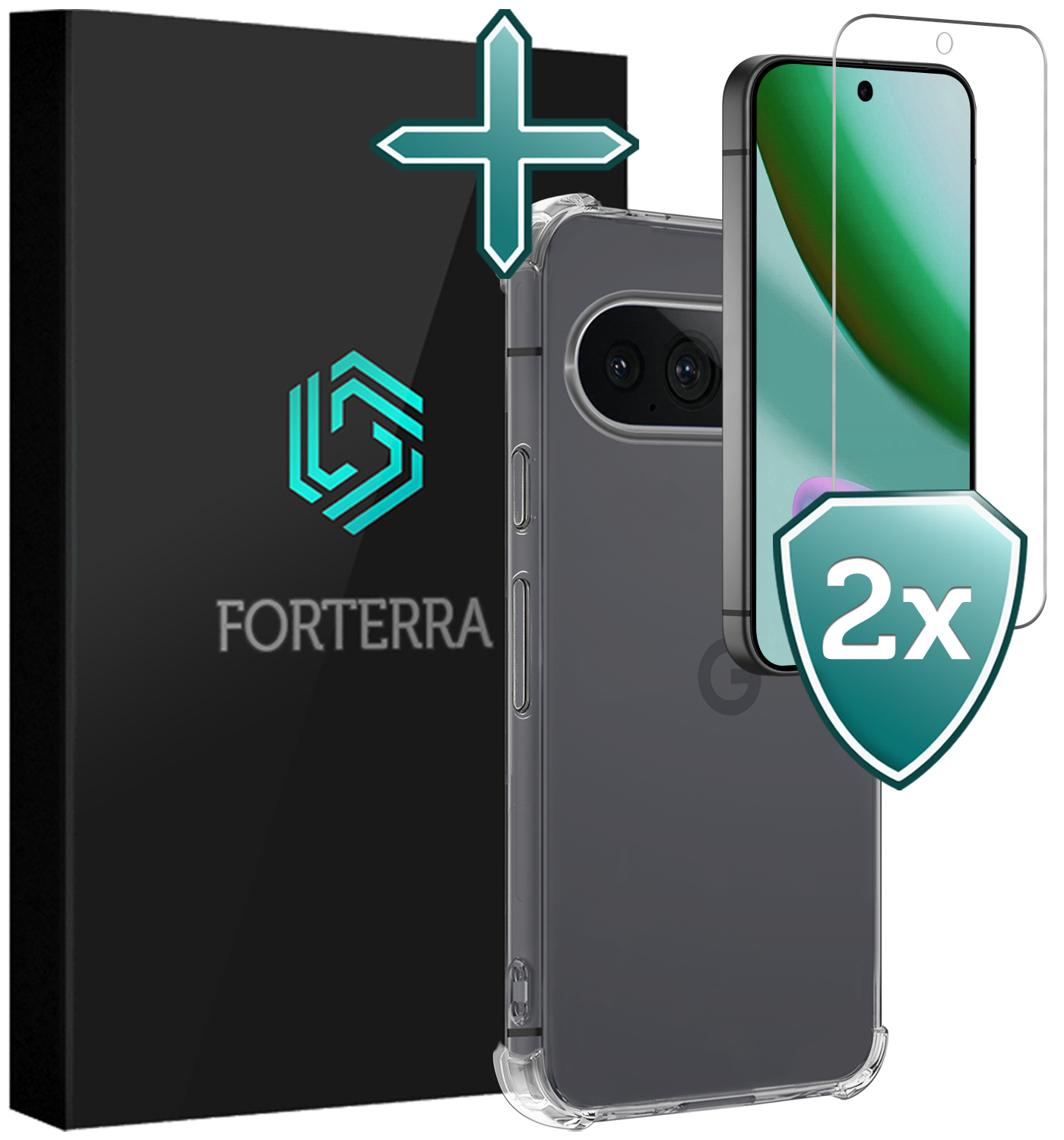 Forterra Forterra Google Pixel 11 Pro XL Hoesje Shockproof Met 2x Screenprotector
