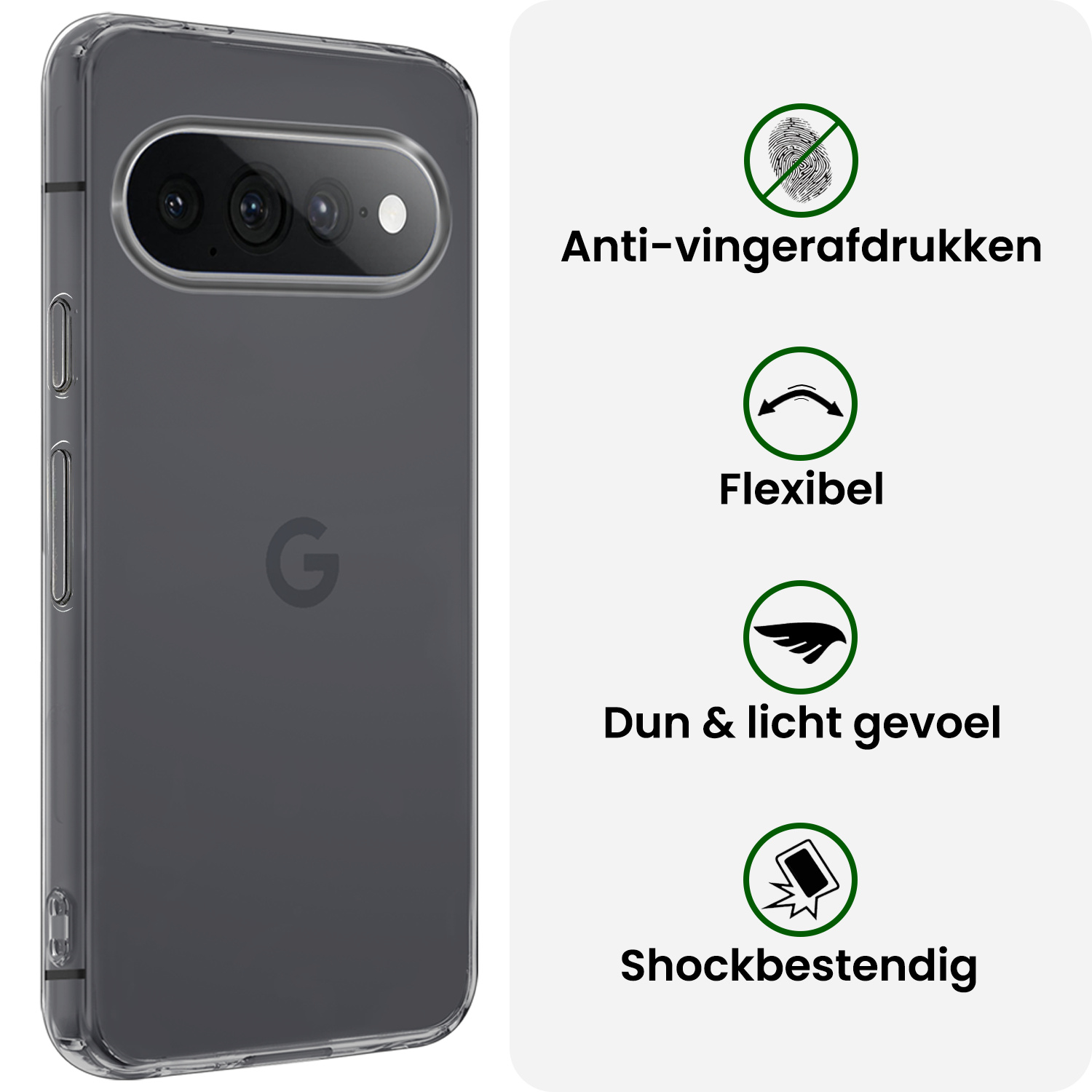 BASEY. BASEY. Google Pixel 11 Pro XL Hoesje Siliconen - Transparant - 2 PACK
