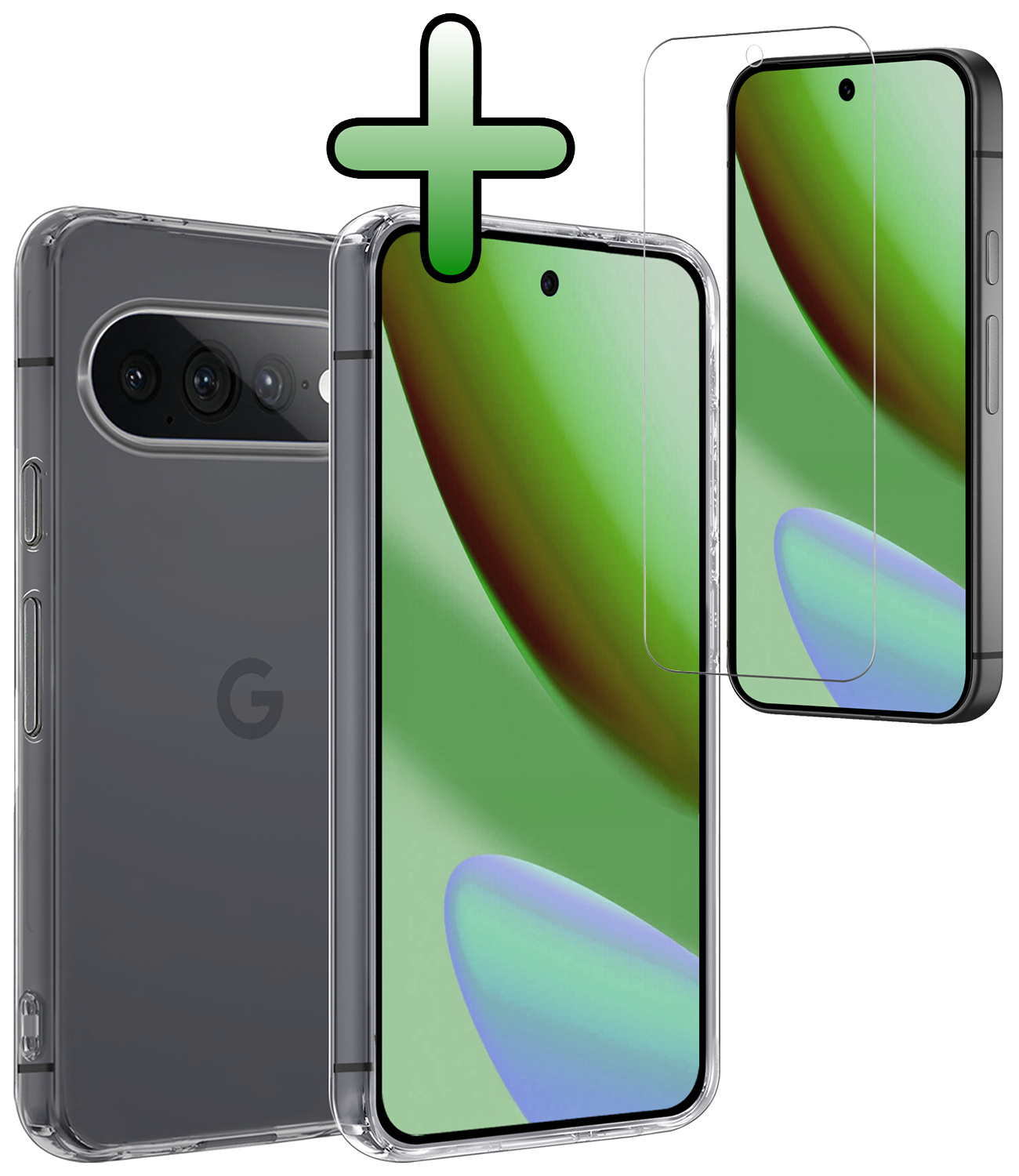 BASEY. BASEY. Google Pixel 11 Pro XL Hoesje Siliconen Met Screenprotector - Transparant
