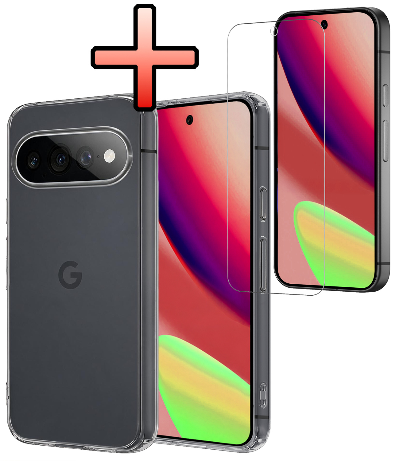 NoXx NoXx Google Pixel 11 Pro XL Hoesje Siliconen Met Screenprotector - Transparant
