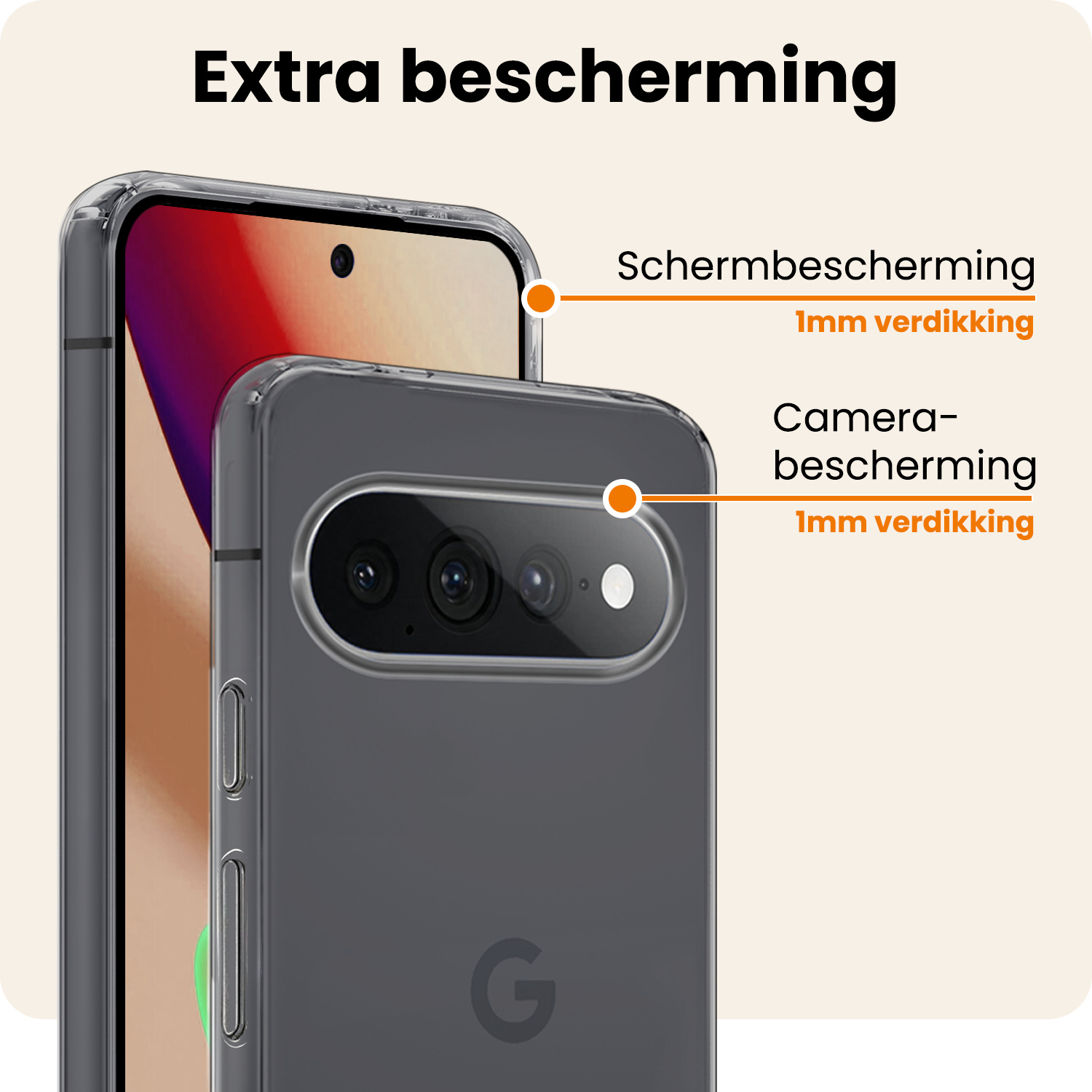 Nomfy Nomfy Google Pixel 11 Pro XL Hoesje Siliconen - Transparant