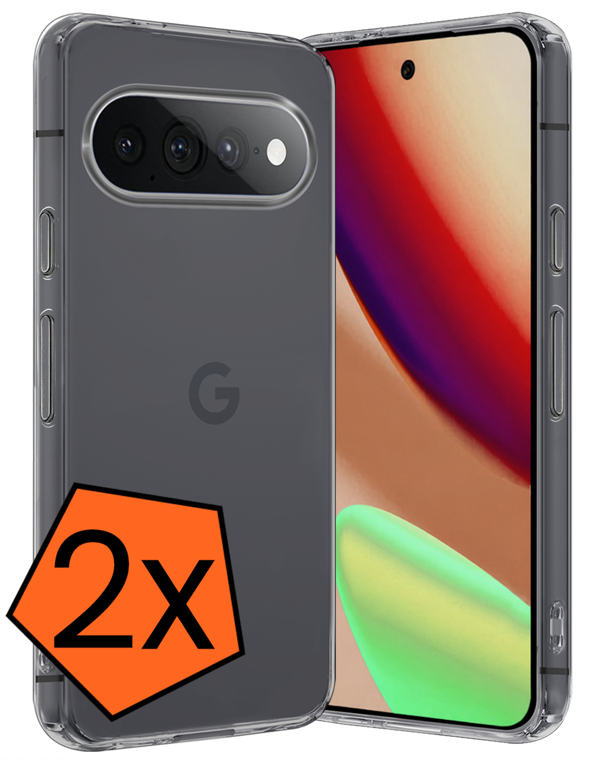 Nomfy Nomfy Google Pixel 11 Pro XL Hoesje Siliconen - Transparant - 2 PACK