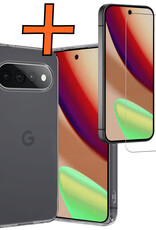 Nomfy Nomfy Google Pixel 11 Pro XL Hoesje Siliconen Met Screenprotector - Transparant