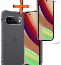 Nomfy Nomfy Google Pixel 11 Pro XL Hoesje Siliconen Met Screenprotector - Transparant