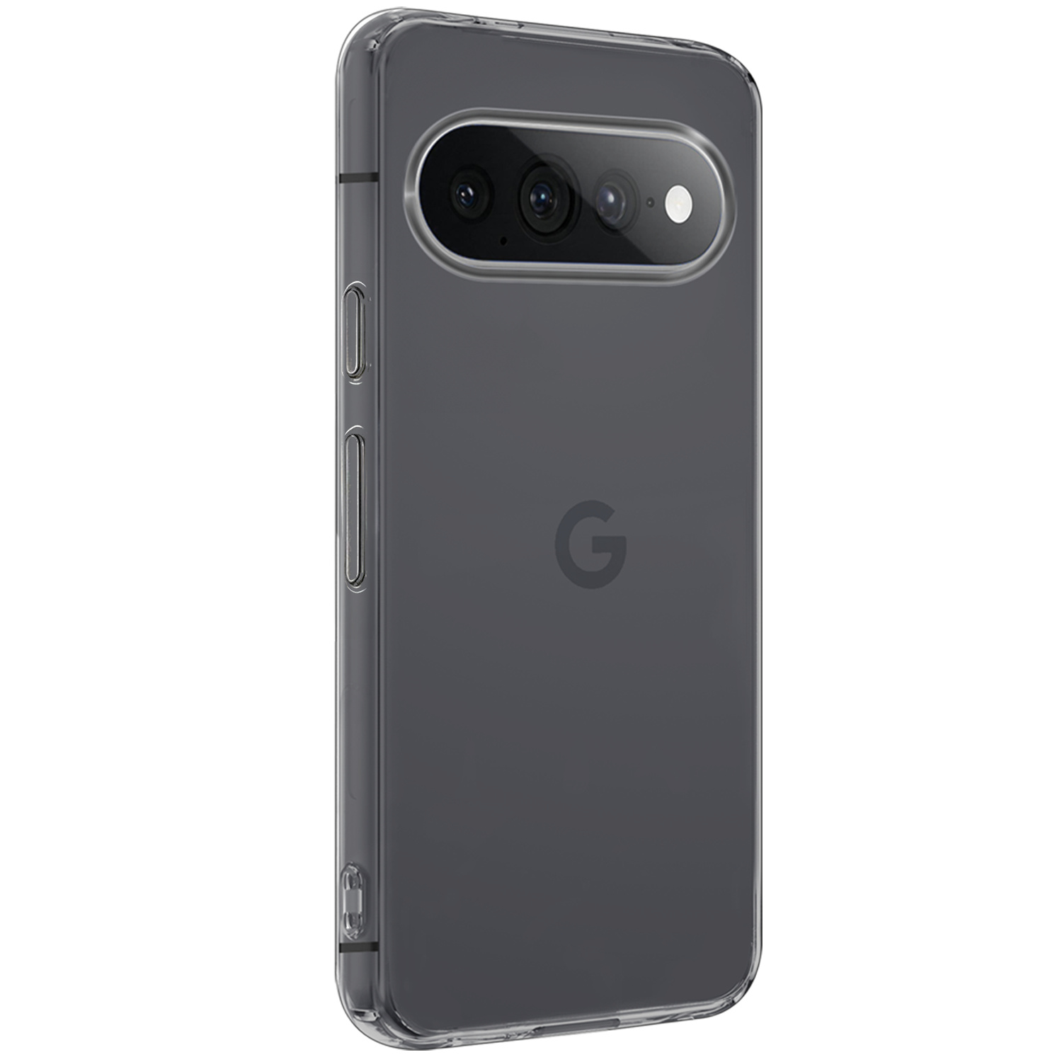 Nomfy Nomfy Google Pixel 11 Pro XL Hoesje Siliconen Met Screenprotector - Transparant
