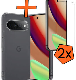 Nomfy Nomfy Google Pixel 11 Pro XL Hoesje Siliconen Met 2x Screenprotector - Transparant