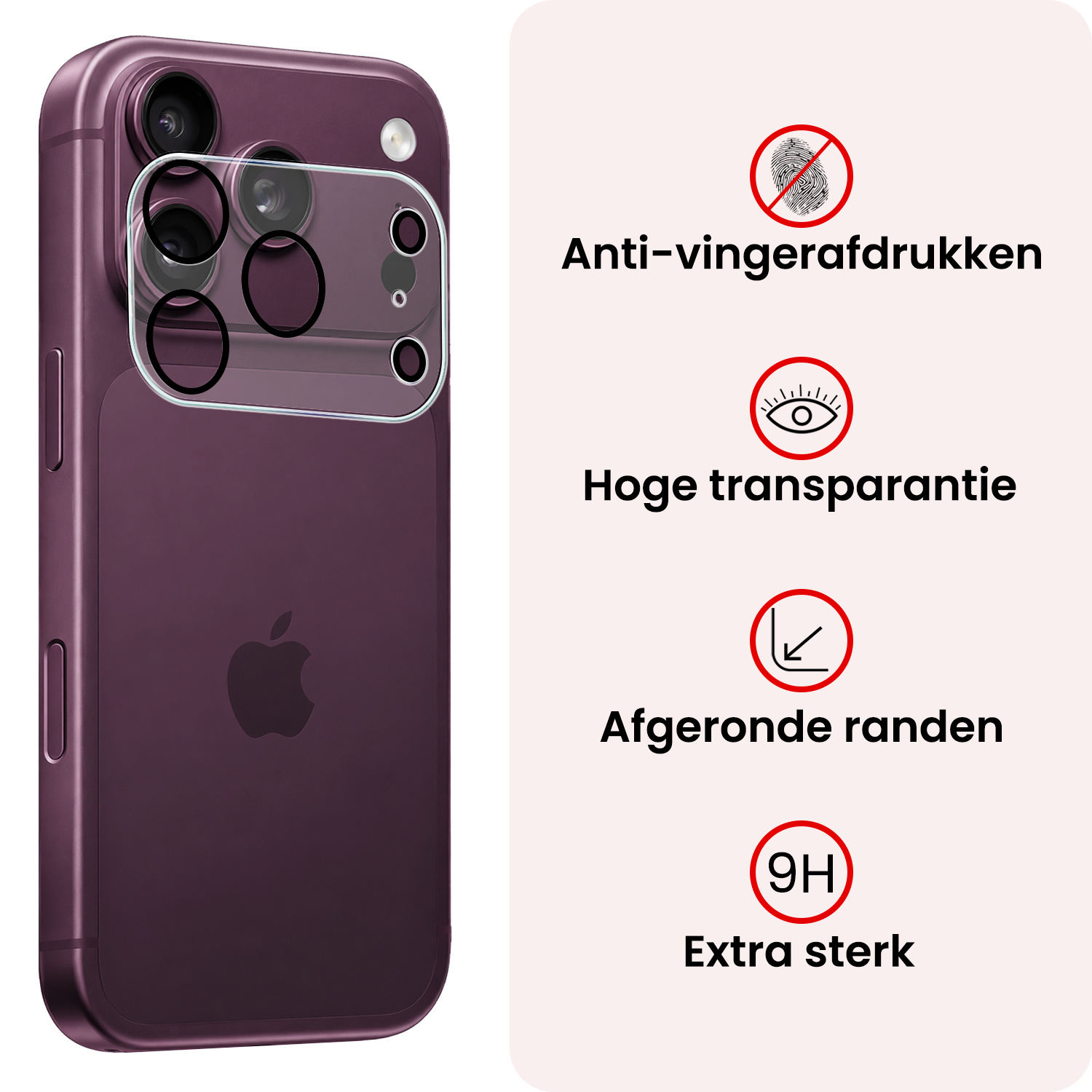 NoXx NoXx iPhone 18 Pro Max Camera Screenprotector - 2 PACK