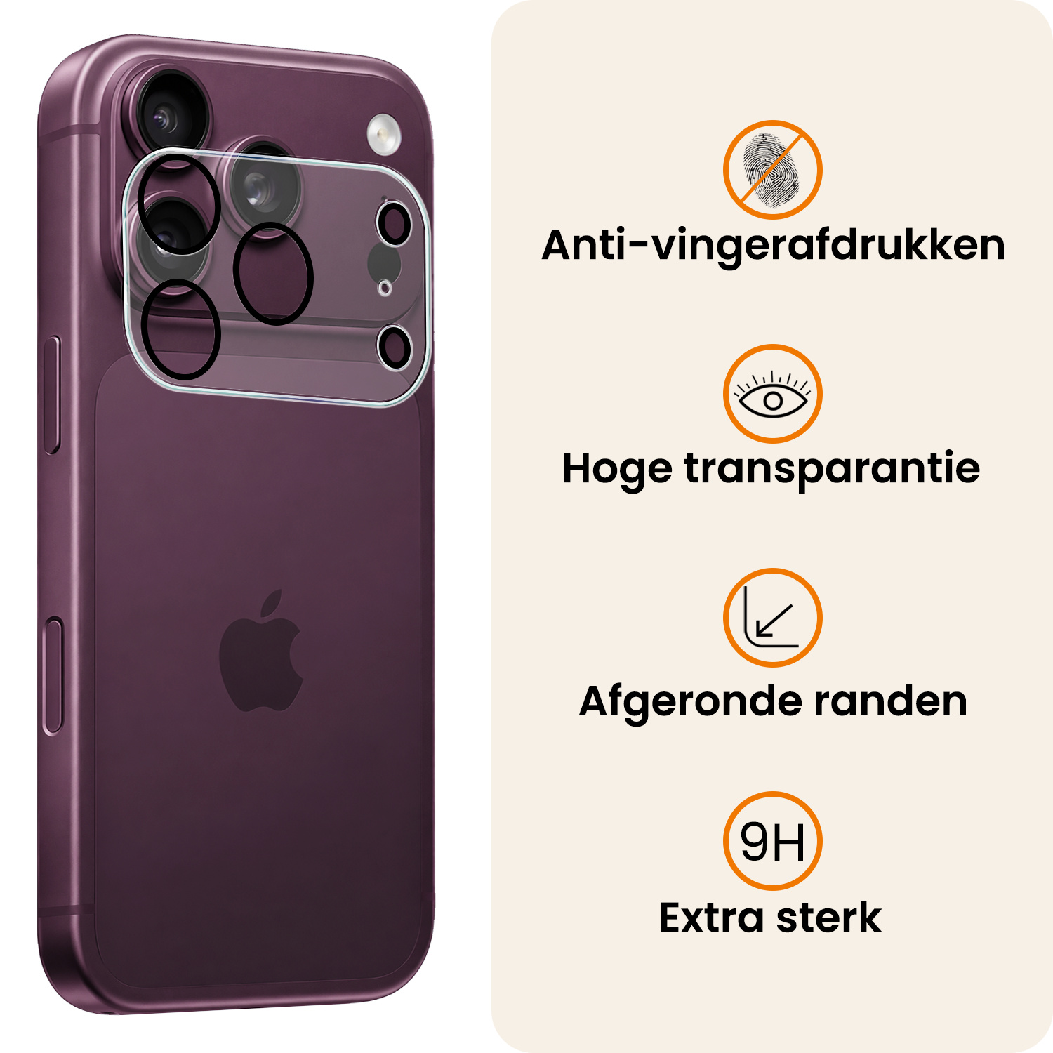 Nomfy Nomfy iPhone 18 Pro Camera Screenprotector - 3 PACK