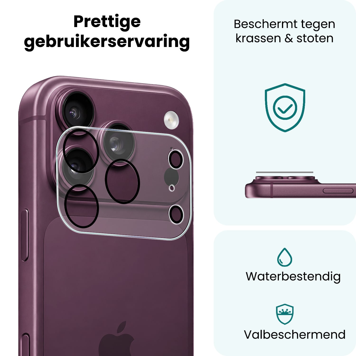 Forterra Forterra iPhone 18 Pro Camera Screenprotector - 2 PACK
