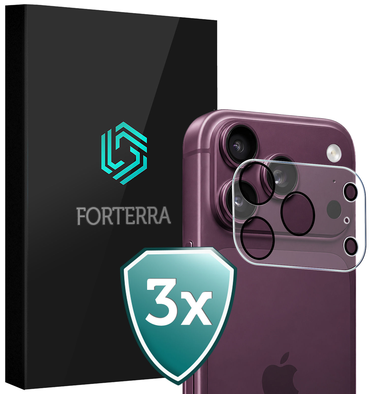 Forterra Forterra iPhone 18 Pro Camera Screenprotector - 3 PACK