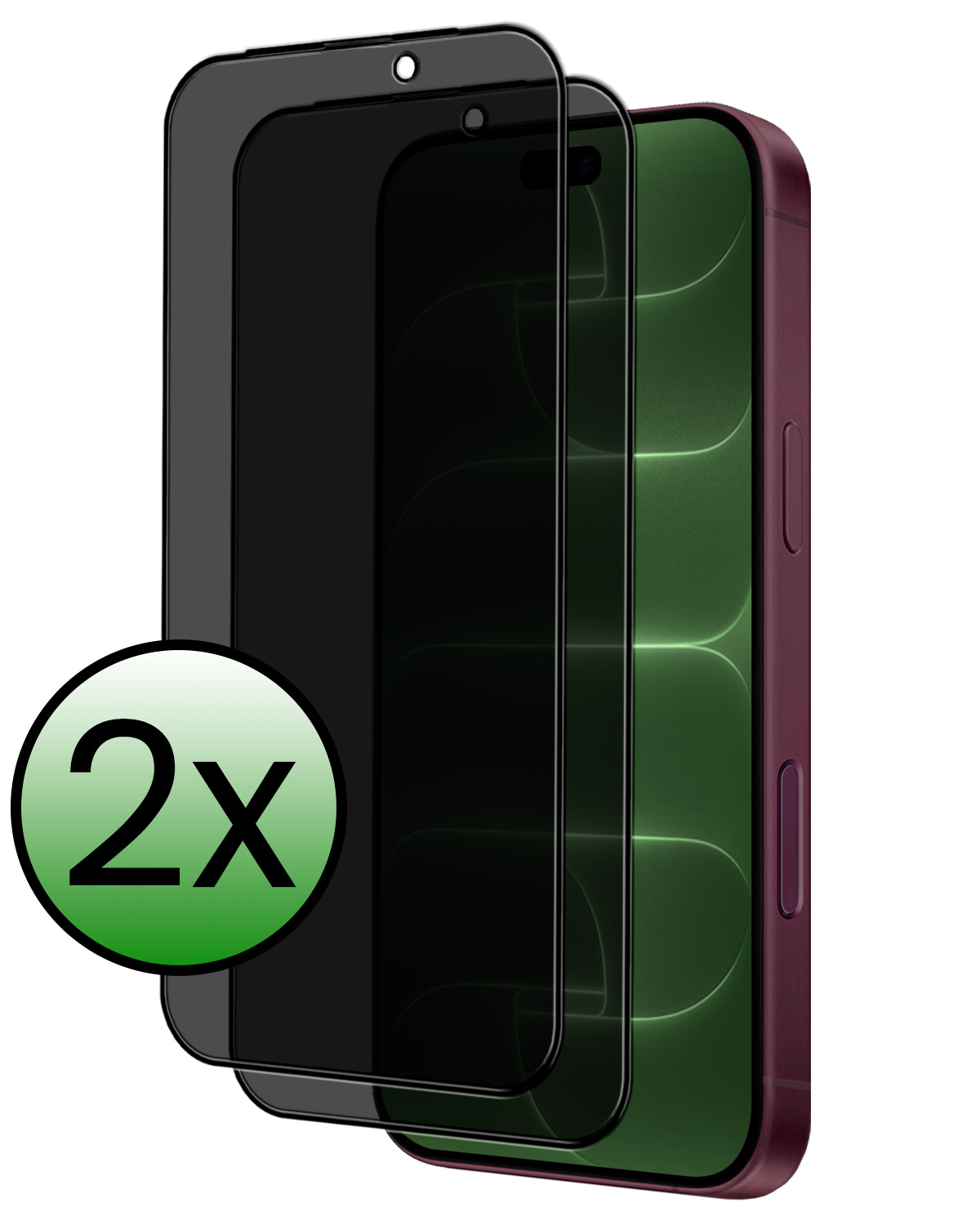 BASEY. BASEY. iPhone 18 Pro Max Screenprotector Glas Privacy - 2 PACK