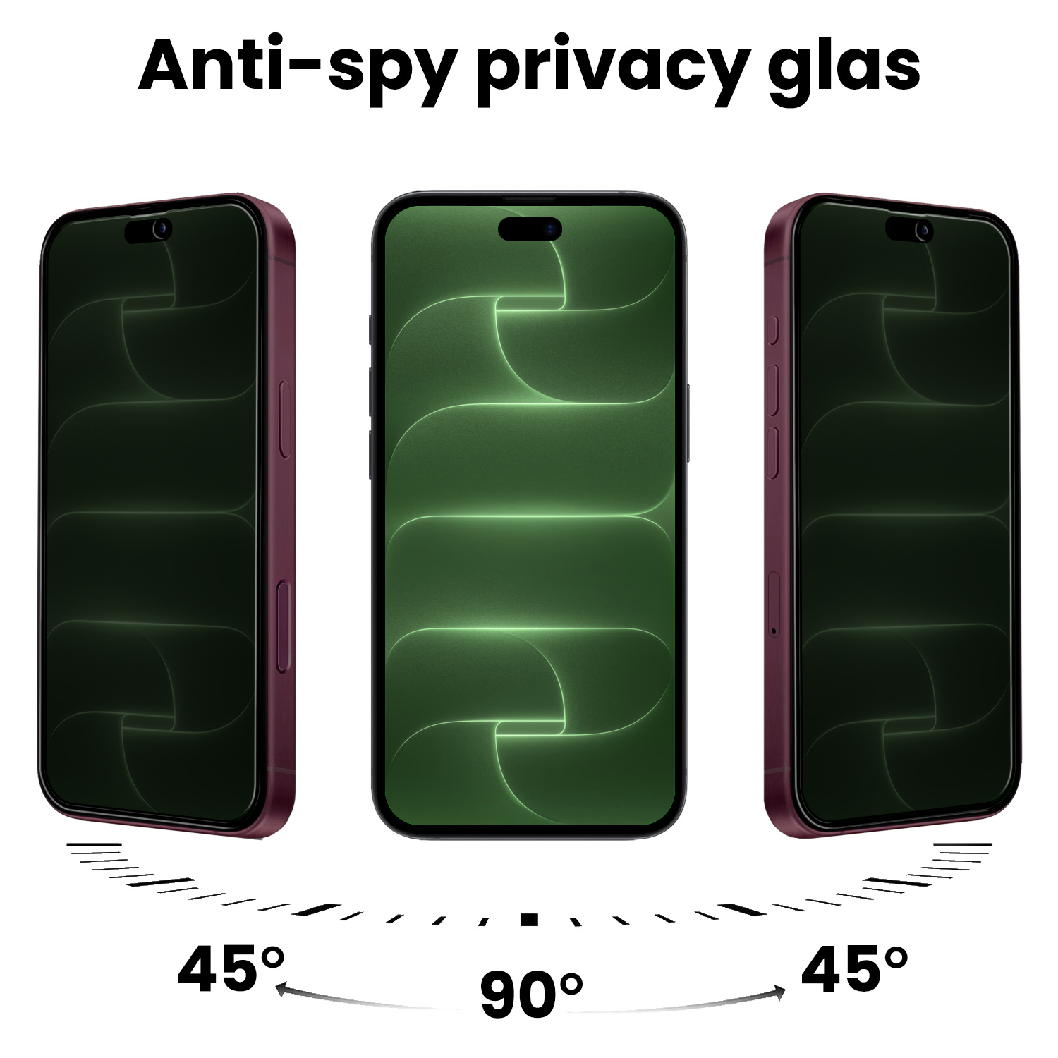 BASEY. BASEY. iPhone 18 Pro Max Screenprotector Glas Privacy - 2 PACK