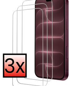 NoXx NoXx iPhone 18 Pro Screenprotector Glas Met Dichte Notch - 3 PACK