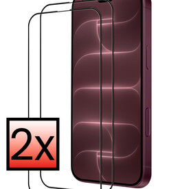 NoXx NoXx iPhone 18 Pro Max Screenprotector Glas Full Cover 2D - 2 PACK