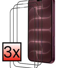 NoXx NoXx iPhone 18 Pro Max Screenprotector Glas Full Cover 2D - 3 PACK