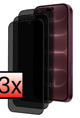 NoXx NoXx iPhone 18 Pro Screenprotector Glas Privacy - 3 PACK