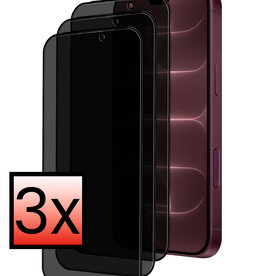 NoXx NoXx iPhone 18 Pro Screenprotector Glas Privacy - 3 PACK
