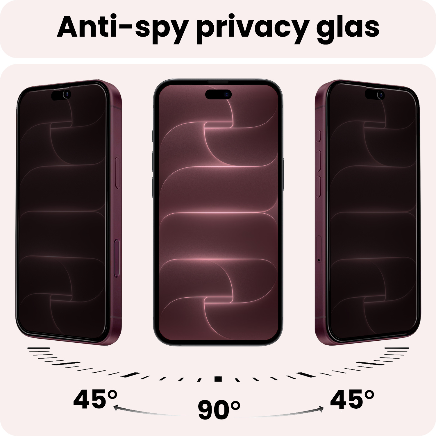 NoXx NoXx iPhone 18 Pro Screenprotector Glas Privacy - 3 PACK