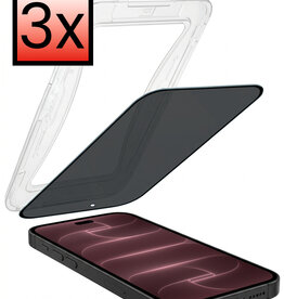 NoXx NoXx iPhone 18 Pro Hybrid Privacy Screenprotector - 3 PACK