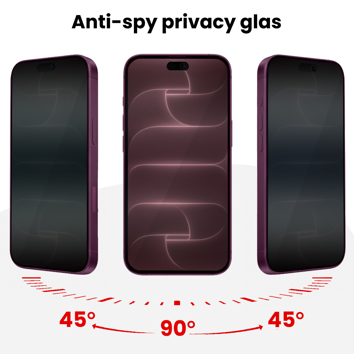 NoXx NoXx iPhone 18 Pro Max Hybrid Privacy Screenprotector - 2 PACK