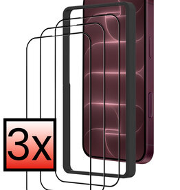 NoXx NoXx iPhone 18 Pro Screenprotector Met Installieframe - 3 PACK