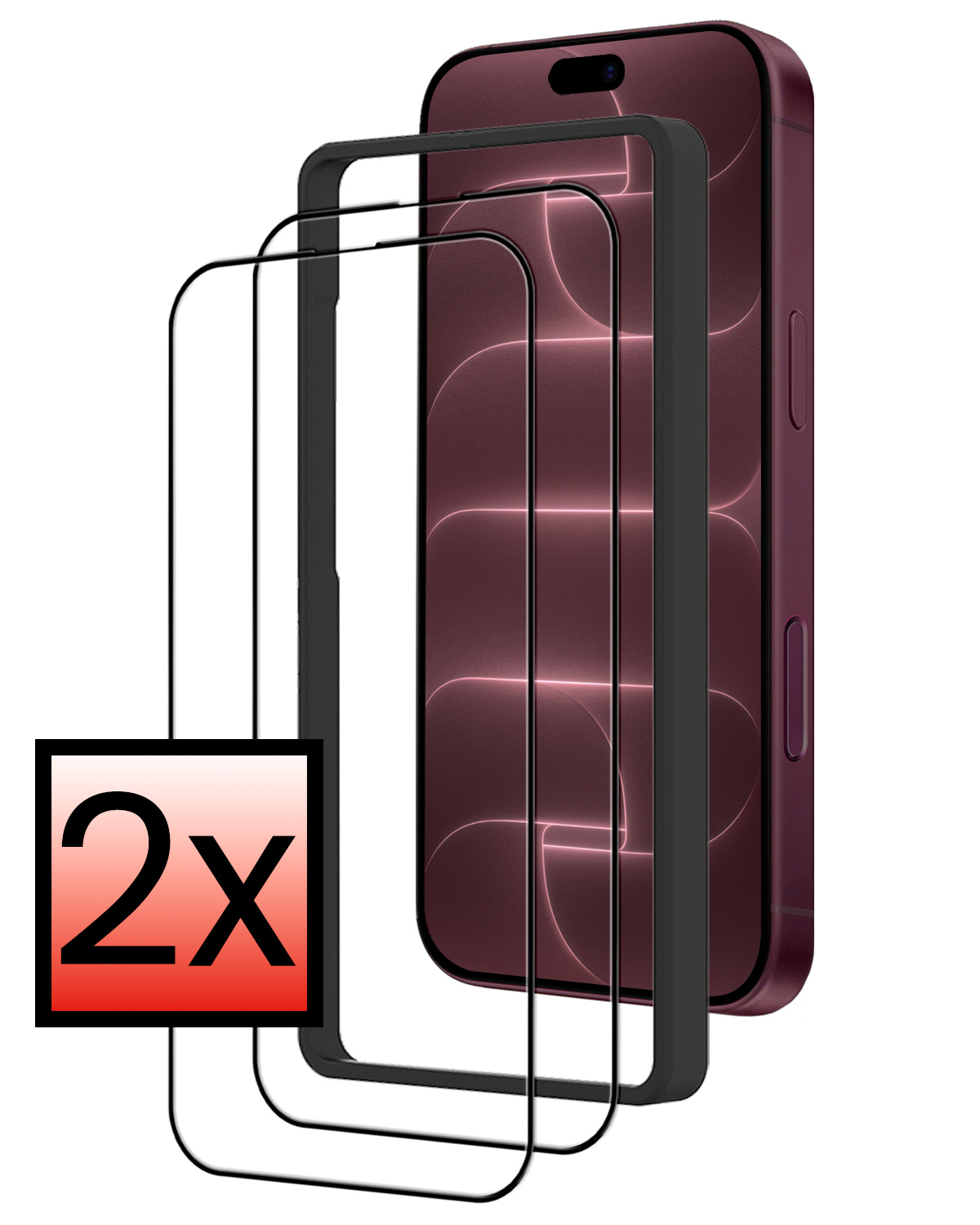 NoXx NoXx iPhone 18 Pro Max Screenprotector Met Installieframe - 2 PACK