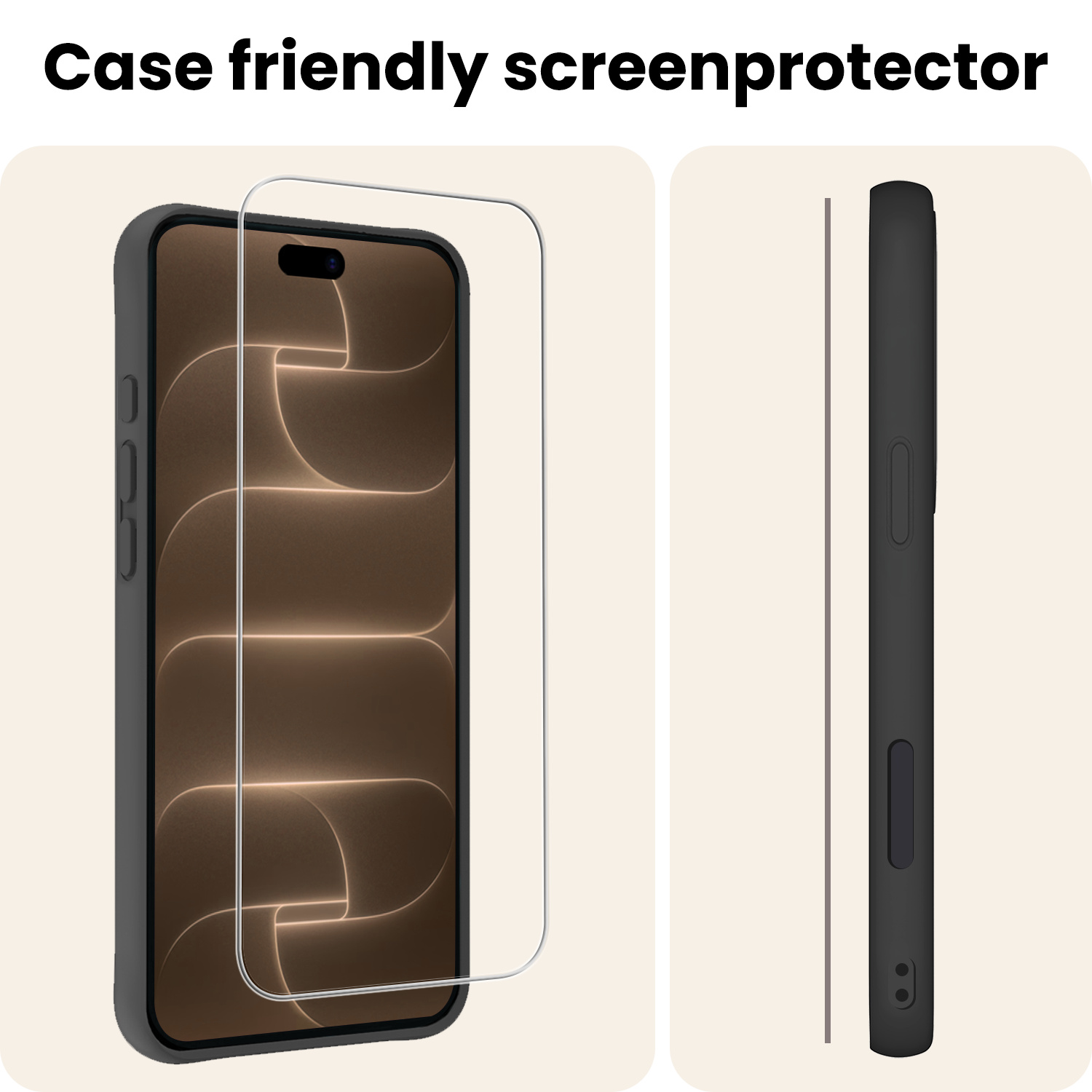 Nomfy Nomfy iPhone 18 Pro Screenprotector Glas Met Dichte Notch