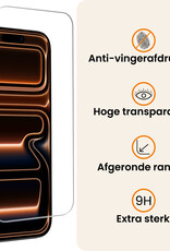 Nomfy Nomfy iPhone 18 Pro Max Screenprotector Glas Met Dichte Notch - 2 PACK