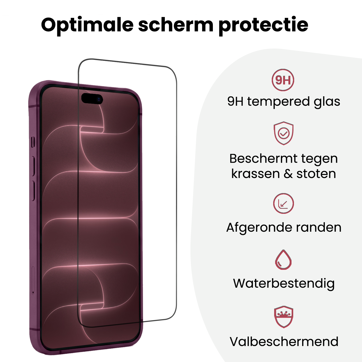 NoXx NoXx iPhone 18 Pro Screenprotector Perfect Fit Kit - 2 PACK