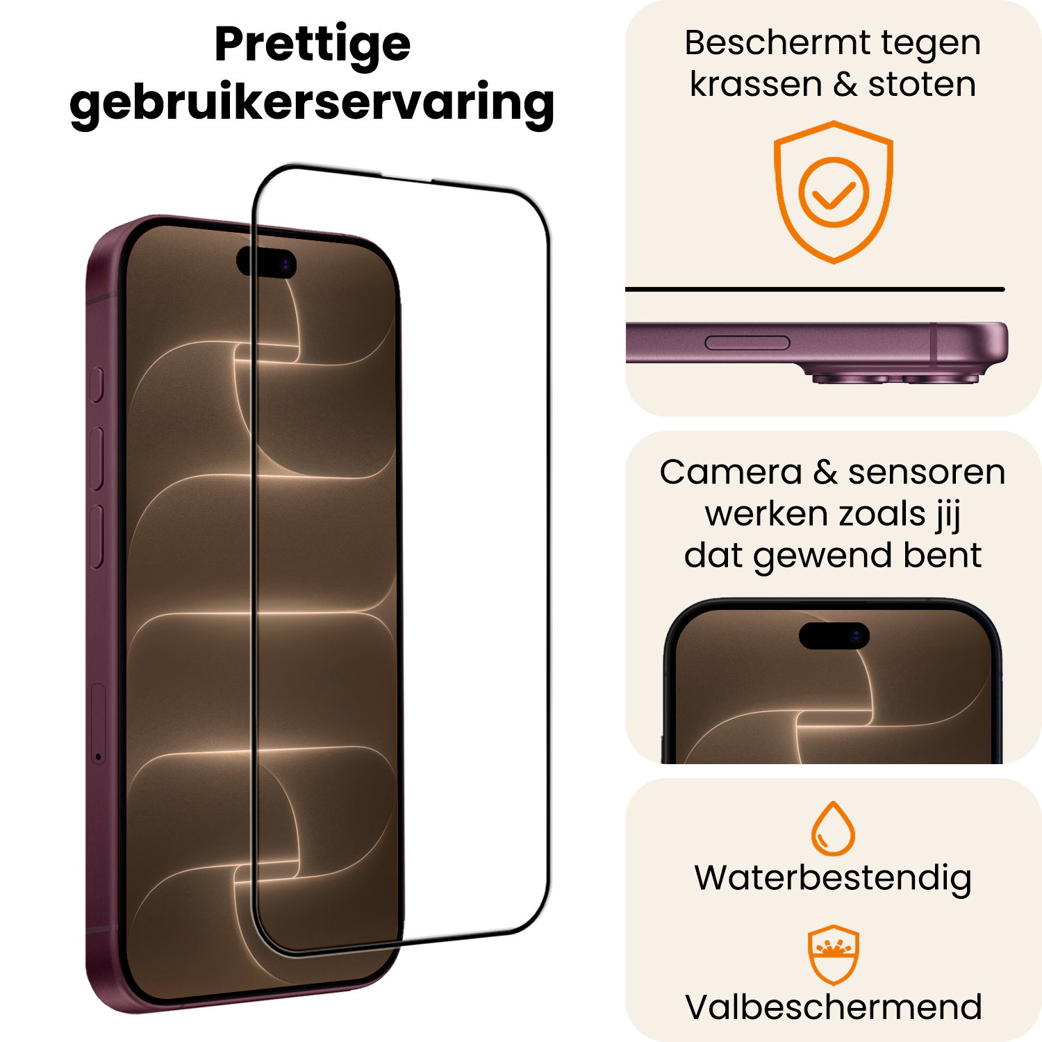 Nomfy Nomfy iPhone 18 Pro Screenprotector Glas Full Cover 2D