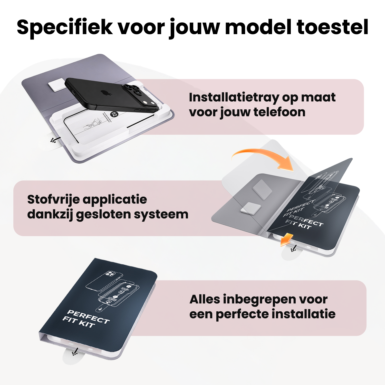 NoXx NoXx iPhone 18 Pro Max Screenprotector Perfect Fit Kit - 2 PACK