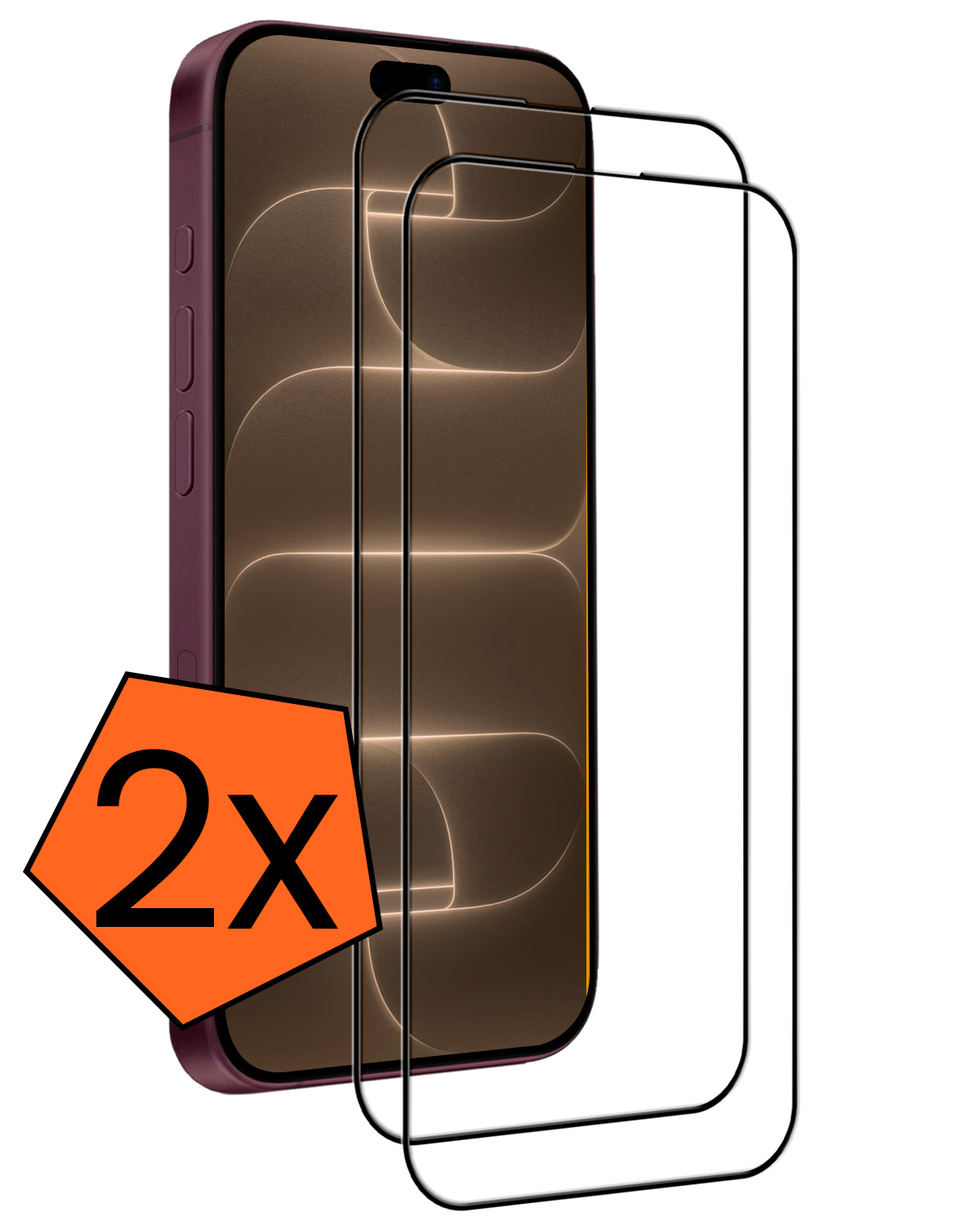 Nomfy Nomfy iPhone 18 Pro Max Screenprotector Glas Full Cover 2D - 2 PACK